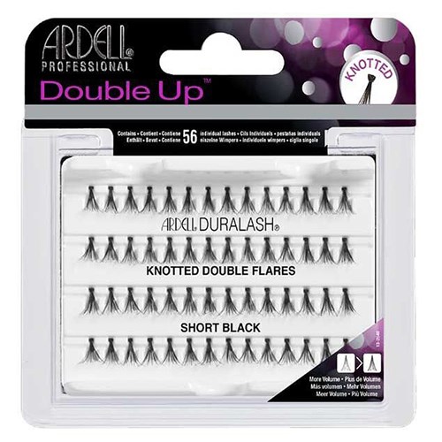 Extensions - Double Up - Short Black - Knotted Double Flares
